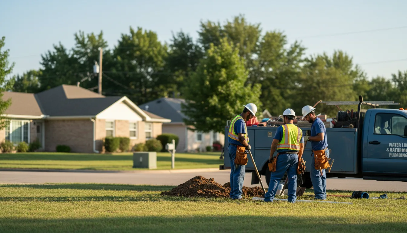 Residential water line and bathroom plumbing service in Hilltown, PA